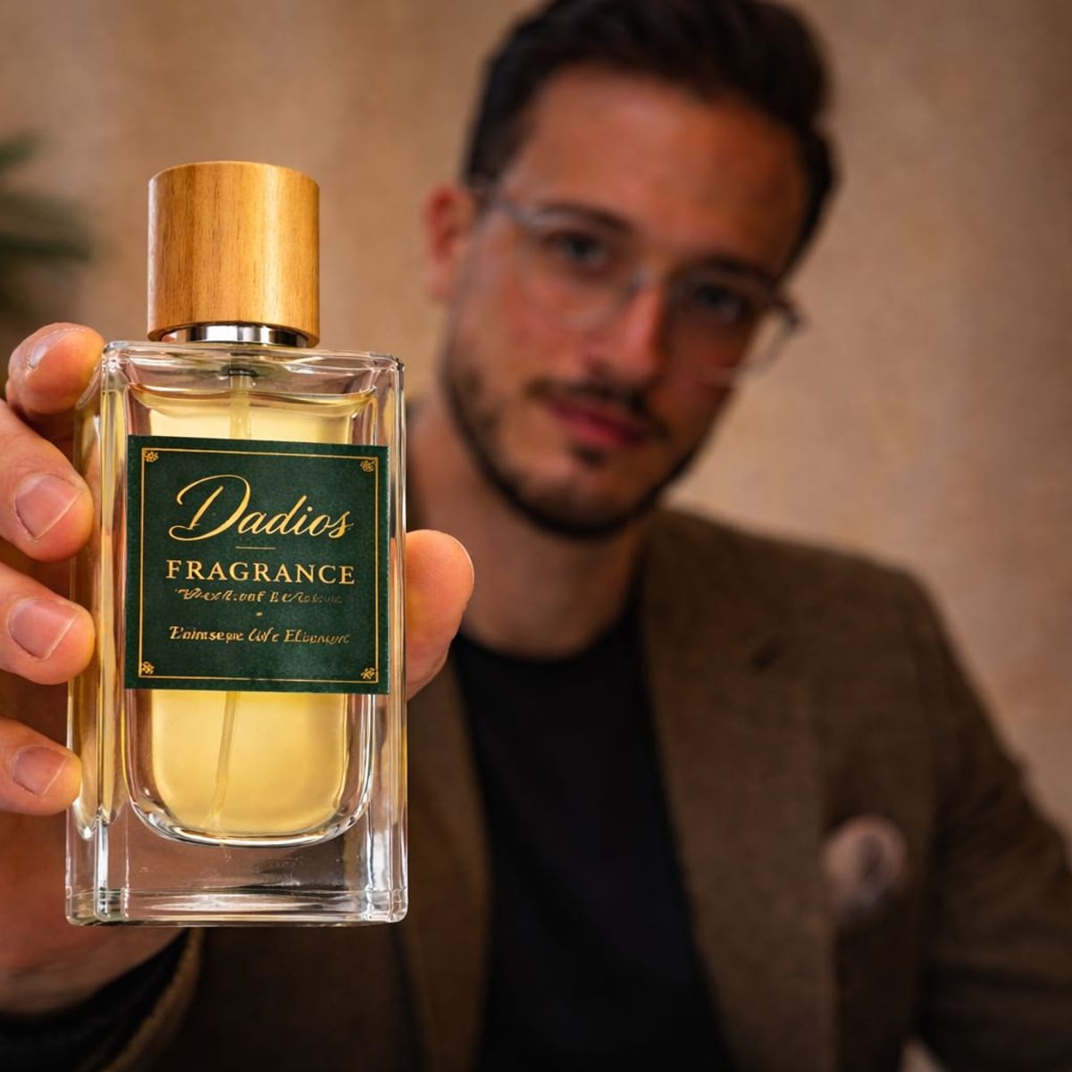 L'atelier Dadios — flacon de parfum tenu en main